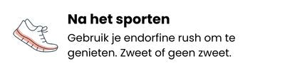Lorals gebruik je endorfine rush om te genieten, zweet of geen zweet