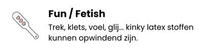 Lorals fun en fetish. Kinky latex stoffen kunnen opwindend zijn. Trek, klets, voel en glij.