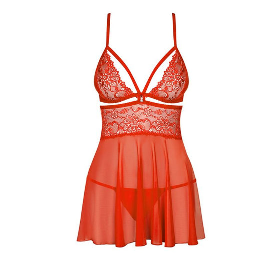 Babydoll rood met string