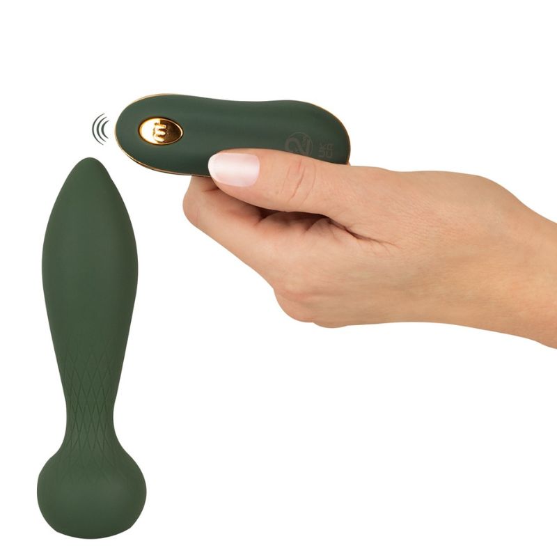 Smaragdgroene Luxe Anaal Vibrator met afstandsbediening