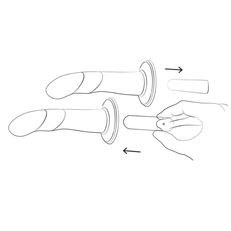 Piccolo dildo met zuignap