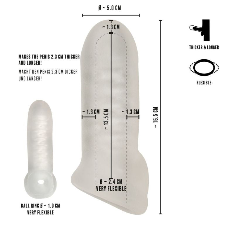 Sleeve - transparante penishuls met ring