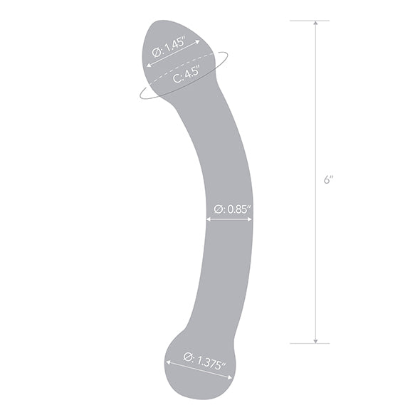 Glazen Dildo Curved G-Spot Stimulator